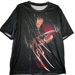 Novelty Horror Adult Size 4XL Short Sleeve Shirt Movie Freddy Nightmare Elm